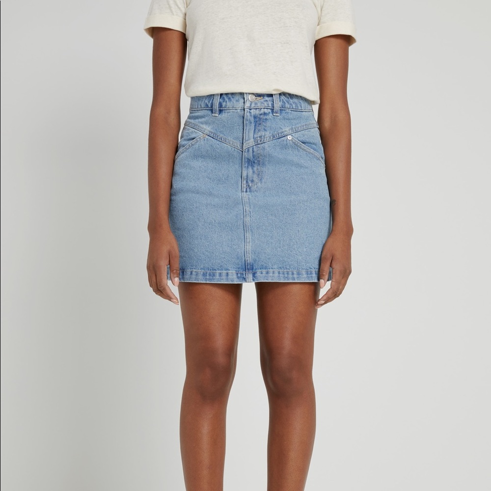 Frank and Oak denim mini skirt